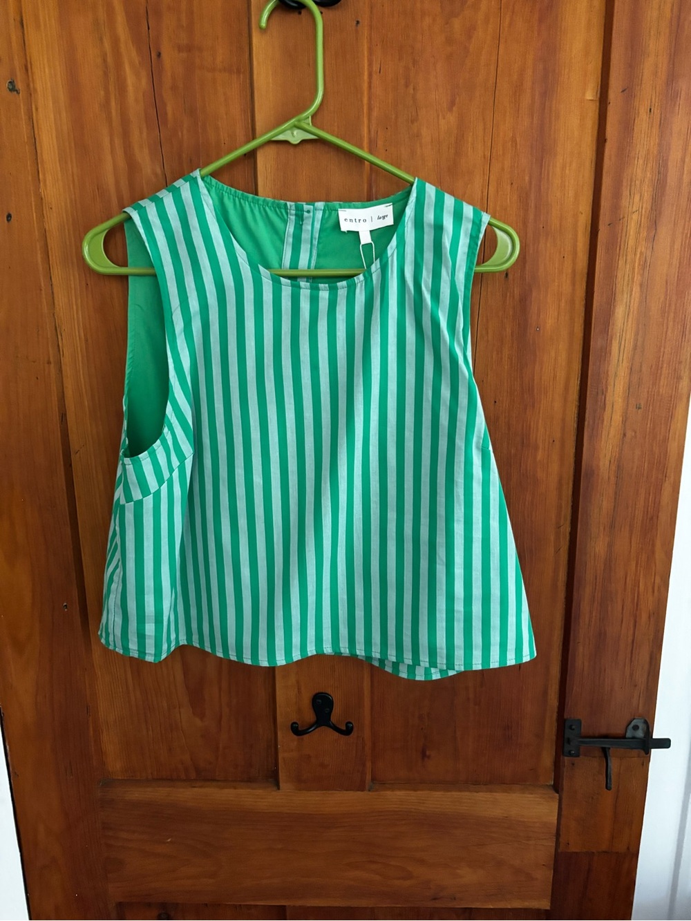 entro Green and White Striped women’s  Dress Set - Picture 3 of 6